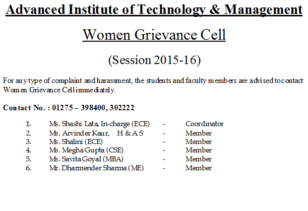 women-grievance-aitm